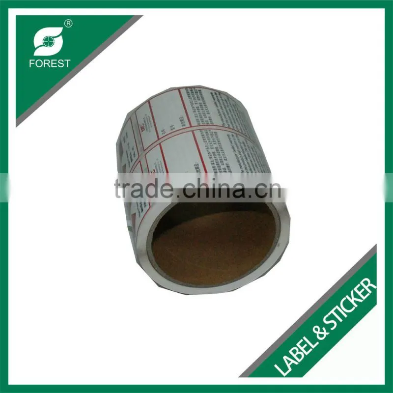 HIGH QUALITY ART PAPER WARNING LABELS WITH FULL COLOR PRINTING CHEAP STICKERS ROLL FOR CHEMICALS