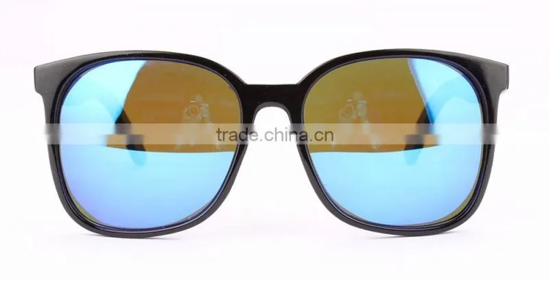 JMP608 Plastic Frame Blue UV400 Lens Ebony temple wood Sunglasses