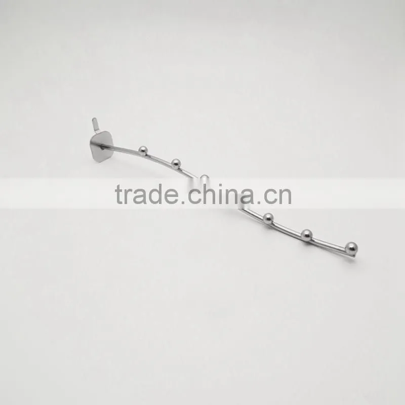Mass-produced clothing dispaly hook for slot channel