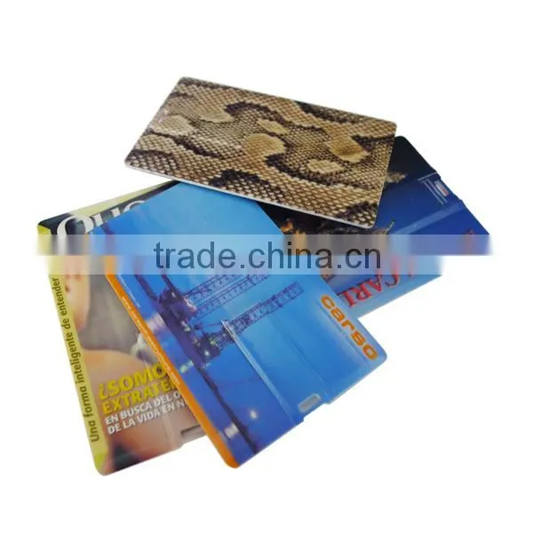Both sides full color personalized logo printing business credit card size 2gb, 4gb, 8 gb usb flash memory disk pen drive