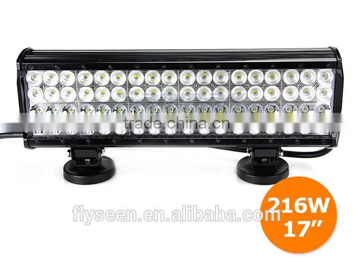High power vehicle light bar 216w 12v off road led light bar 216w led light bar,headlamp, police lights