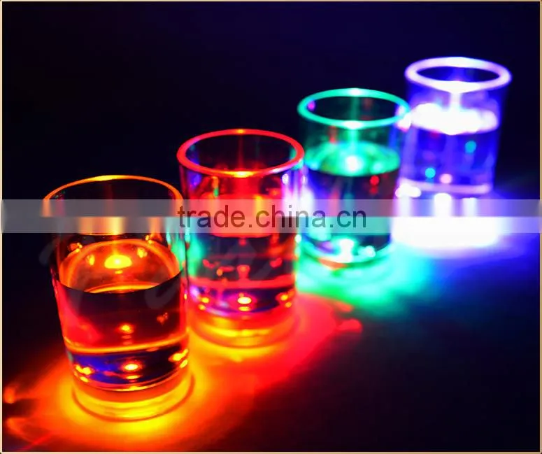 Water activated LED plastic shot glasses wholesale