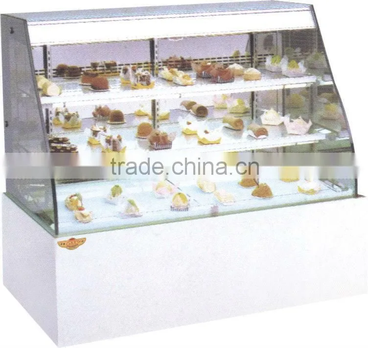 High quality fan cooling display cabinet and showcase for cake moderate temperature