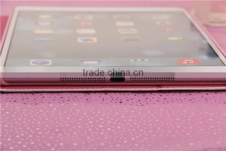 New lovely cute cartoon flip with stand case for Ipad