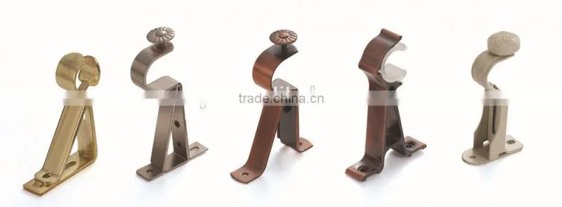 Curtain accessories AC copper iron single curtain rods bracket and hardware