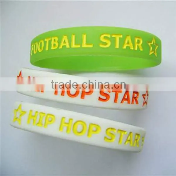 2014 Best selling cheap silicone bracelets/High quality silicone wristbands