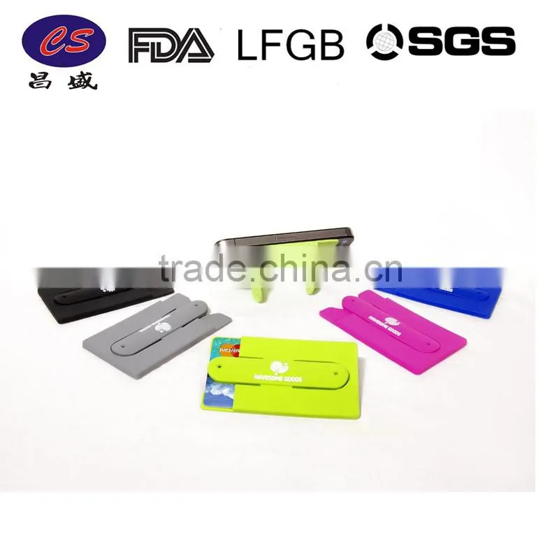 silicone rubber credit card holder for cellphone