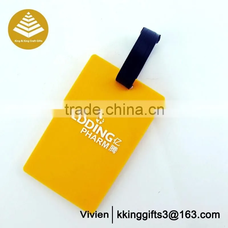 Custom luggage tag soft pvc luggage tag wholesale