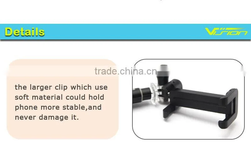 Extendable Handheld Selfie Self Phone Stick Monopod Bluetooth Remote Shutter