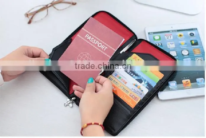 Business Organizer Holder Case Leather Cover Travel ID Credit Card Holder