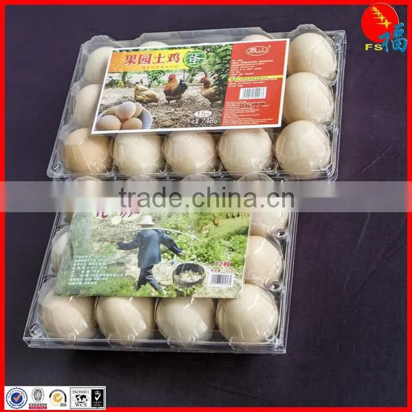 PET clear egg packing tray for marketing