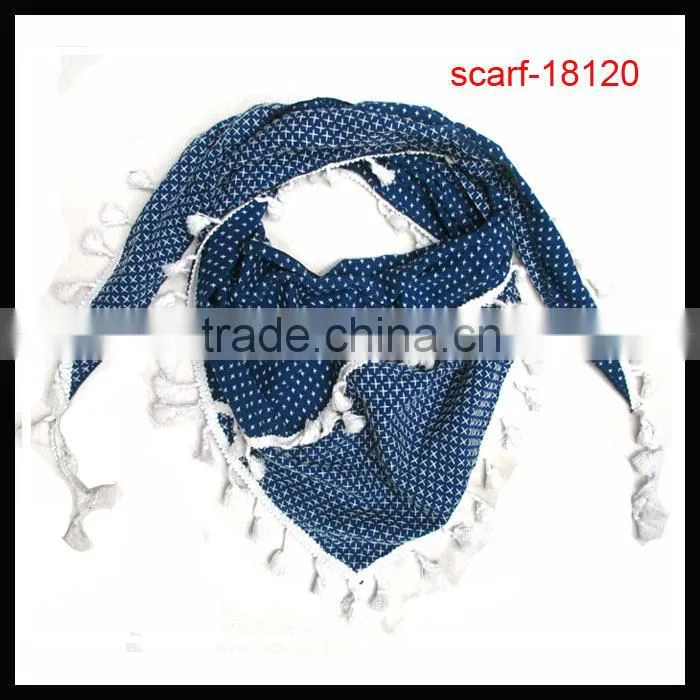 fashion office lady triangle&square plaid printed scarf wholesale