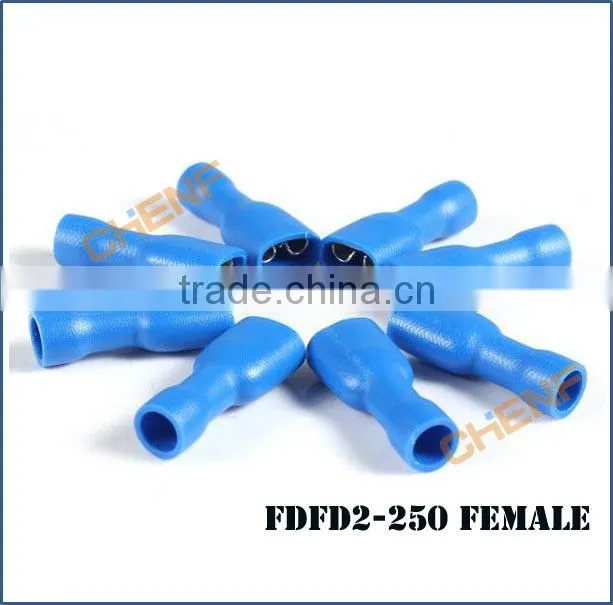 Hot Sell Fully Insulated Female Pre- insulated terminal / plug spring FDFD2-250 6.3 plug-in terminals