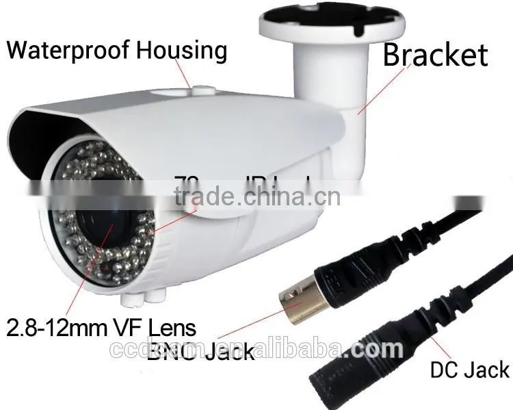 IP66 1080P HD TVI Camera Digital Surveillance Megapixel 2.8-12mm Varifocal Lens IR Night Vision 2MP Full HD CCTV Camera System