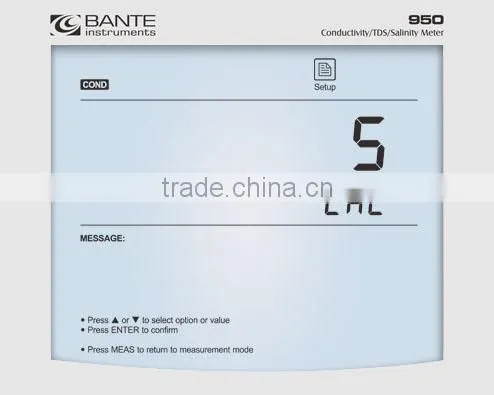 Bante950 Digital Salinity Meter | Conductivity/TDS/Salinity Meter