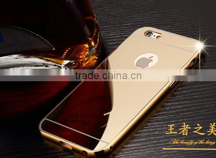 Gold luxury for iphone 6/5/5s/5cAluminum metal case acrylic back aluminum bumper