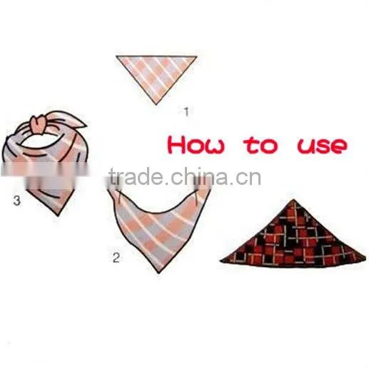 Hot printed cotton triangle bandana