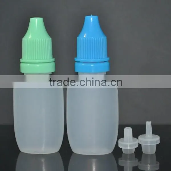 Hot sale new design 10ml 15ml 30ml flat pe bottle with child&tamper proof cap