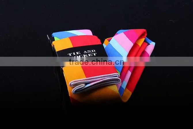 Fancy Design Cotton Necktie And Pocket Square
