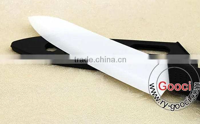 6" Ceramic Knife Chef's Helper Black Blade knife with sheath