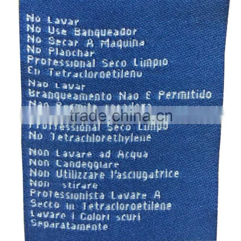 factory direct care label blank clothing labels polyester care label