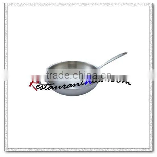 S189 Dia 300mm/ Dia 320mm Three-ply Copper Wok With Handle & Ear
