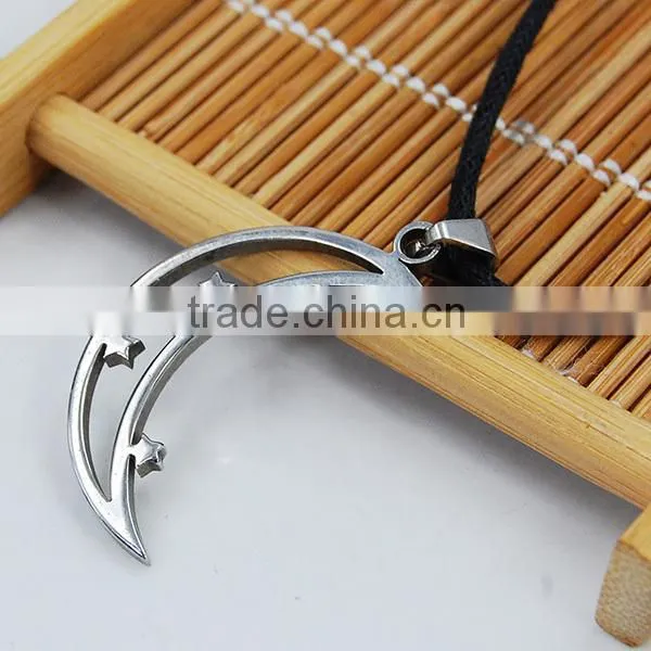 stainless steel half moon pendant