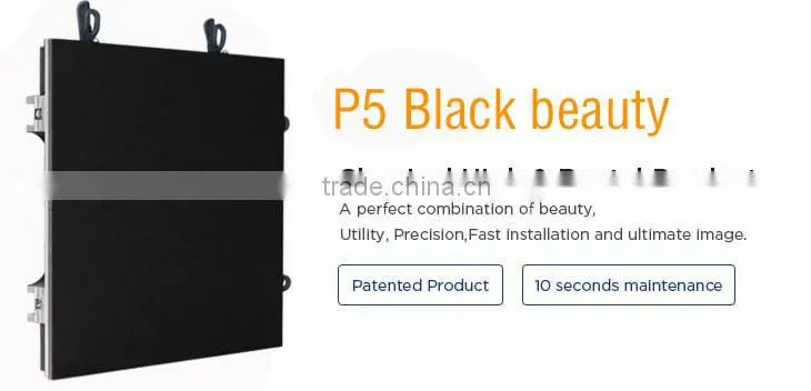 Black beauty p5 full color led display indoor led screen