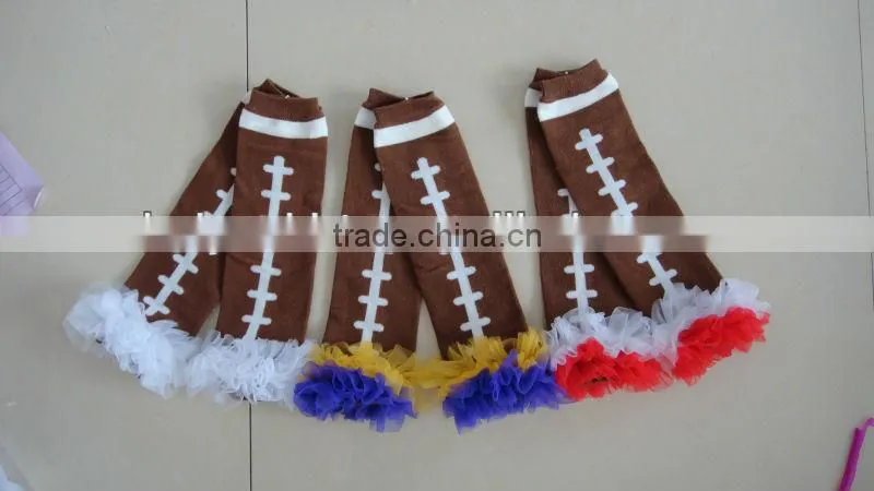 Wholesale boutique kaiya Baby christmas knitted Chevron Ruffle Leg Warmer