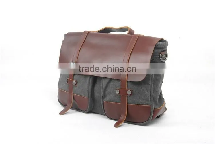 Full Grain Leather Vintage Shoulder Bag Man Messenger Laptop Bag