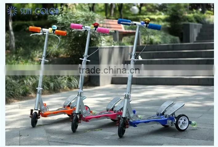 New products three wheel dual pedal scooter for wholesale