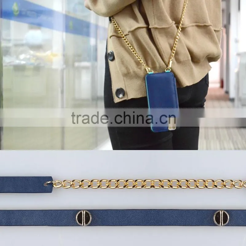 C&T Metal Chain Premium Flip Folio Purse Handbag PU Leather Case Cover For iPhone7