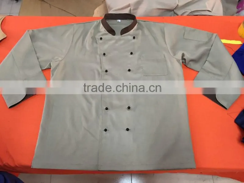 chef coat,executive chef uniform,long sleeves chef coat with removable buttons