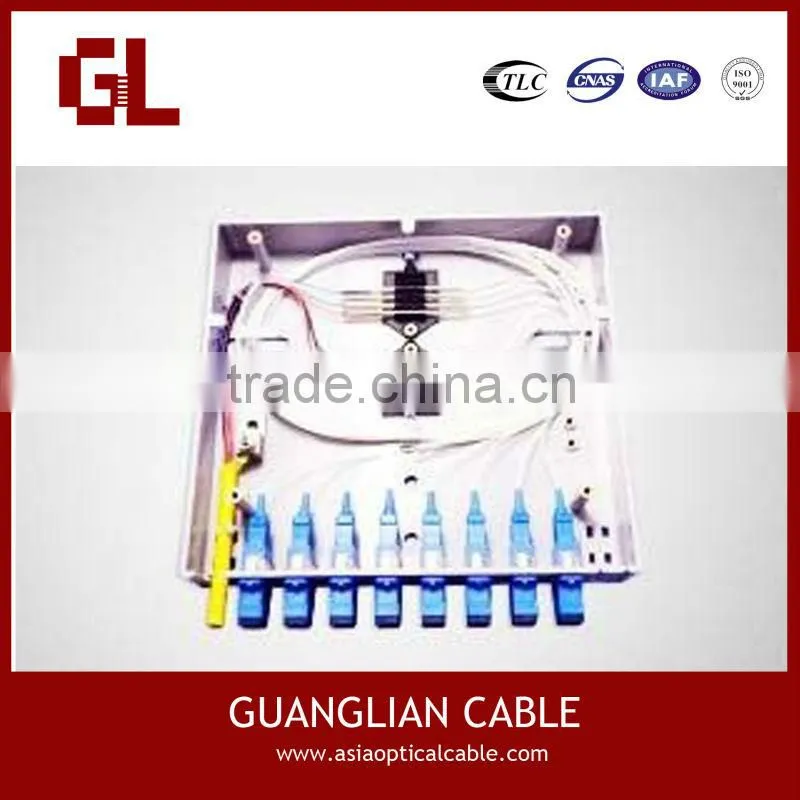 8 core optical fiber termination box with PC/ABS material