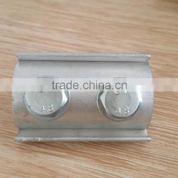 Parallel Groove clamps / wire groove connector / guy cable pg Clamp with two bolts overhead cable clamp