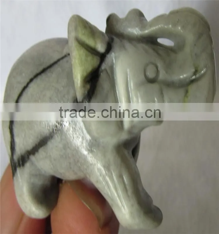 Feng Shui Home Decor Quartz Crystal Carving Elephant