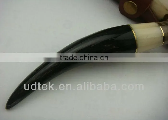 OEM Ox horn/Camel Bone/Brass handle Damascus knife