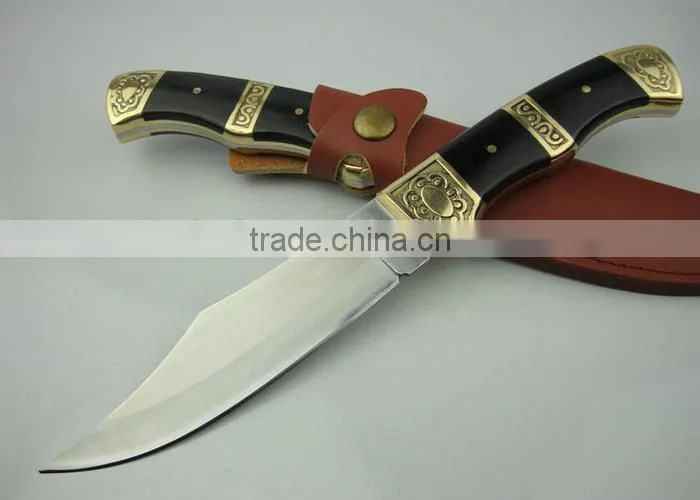OEM Hunting Knife with Ebony/Brass Handle