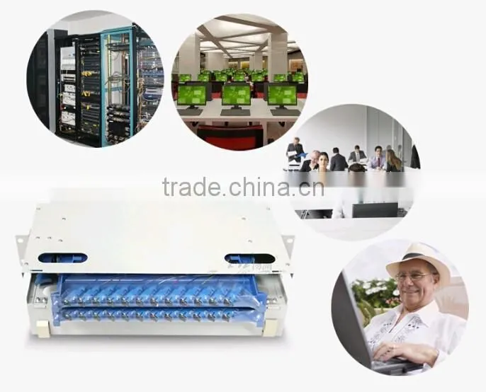High quality 19"Rack mount ODF,24 core fiber optic patch panel ODF