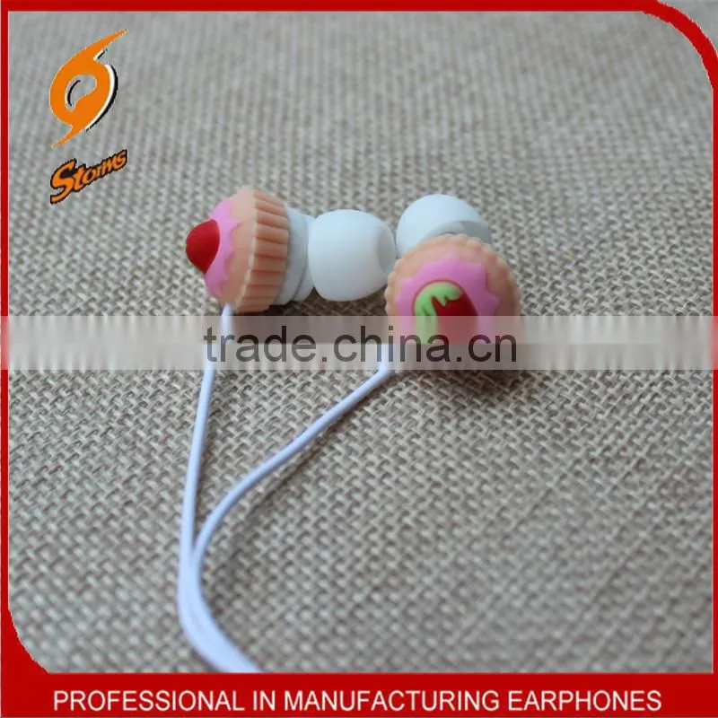 Cartoon Cake Earphones For Mobile, ,Earphone for kids