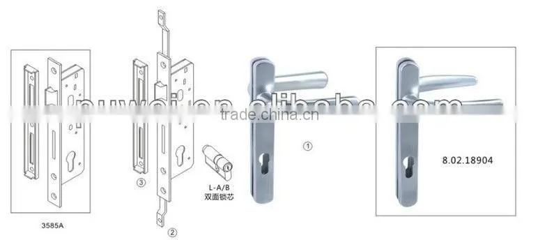 80218906 Aluminium alloy casement door handle