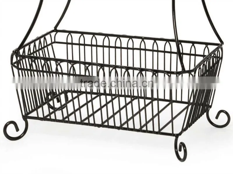 Icegreen Kitchen Use 2-tier Iron Wire Basket for Storage
