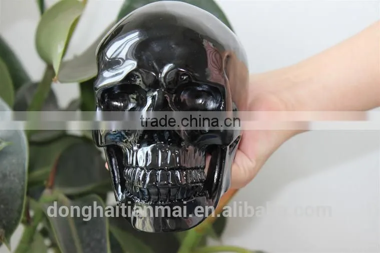 Natural Quartz Obsidian Crystal Alien Skull
