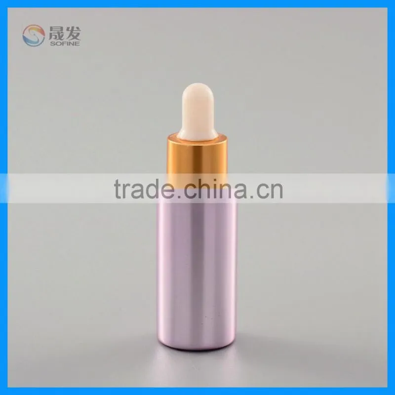 China style cosmetic packaging essential oil bottle with lid dropper