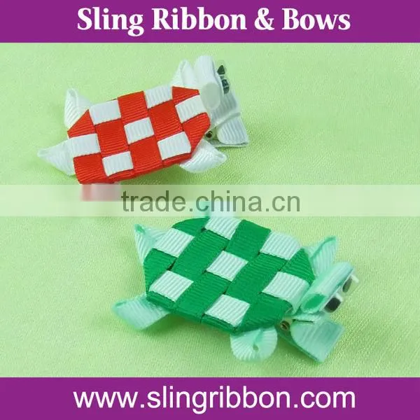 Animal Pattern Ribbon Hair Clips Fancy Turtle Hair Clips For Kids