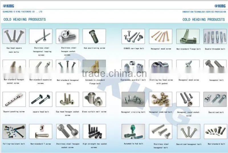 Staniless steel hex bolt m60 support OEM