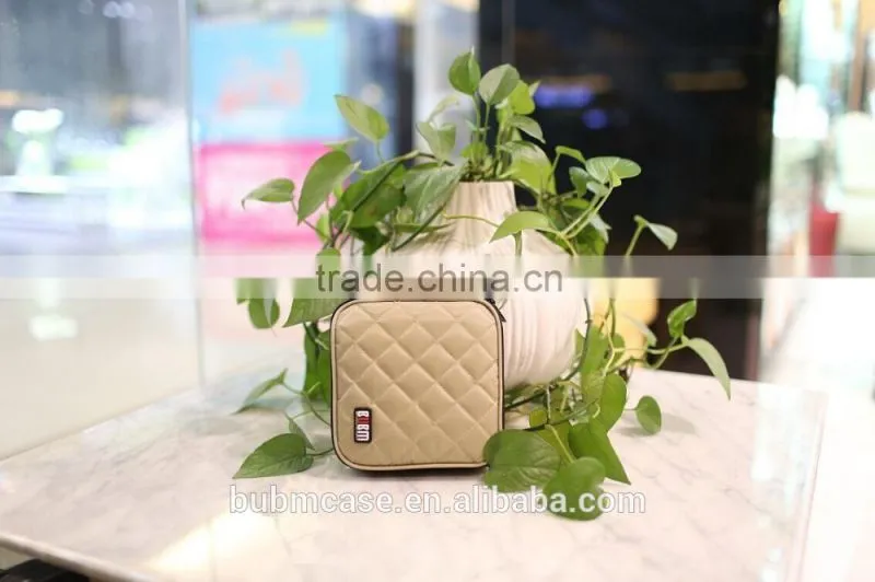 Khaki 32 Capacity 230D Space Twill PVC Fabric DVD Case CD Holder personalized cd case multi disc dvd cases