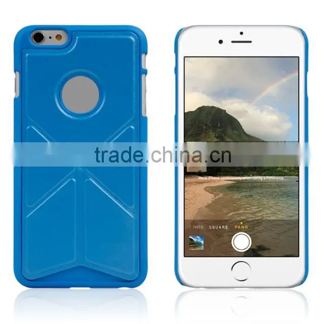 Factory Wholesale Phone Case for Apple iPhone 6 Plus Case Leather Creative origami folding stand for hands
