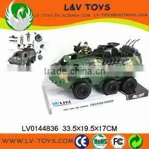 Hot-selling plastic toys 2015 friction military vehicle tank toy