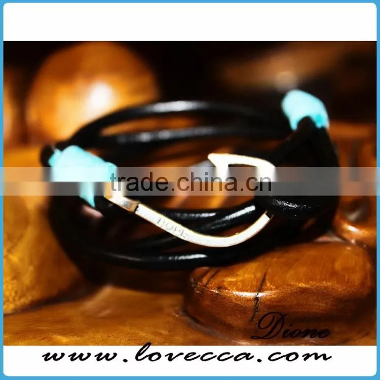 New Fashion Handmade Leather Double Hook Multilayer Factory Price Wholesales Bracelet